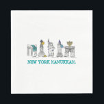New York Hanukkah Chanukah NYC Joodse Feestdagen Servet<br><div class="desc">Napkins is voorzien van een originele markeringsillustratie van NYC-gebouwen "gekleed" voor Hanukkah! Deze illustratie van Chanoeka is ook beschikbaar op andere producten. Zie je niet wat je zoekt? Hulp nodig bij aanpassingen? Neem contact op met Rebecca om iets voor je te ontwerpen.</div>