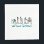 New York Hanukkah Chanukah NYC Joodse Feestdagen Servet<br><div class="desc">Napkins is voorzien van een originele markeringsillustratie van NYC-gebouwen "gekleed" voor Hanukkah! Deze illustratie van Chanoeka is ook beschikbaar op andere producten. Zie je niet wat je zoekt? Hulp nodig bij aanpassingen? Neem contact op met Rebecca om iets voor je te ontwerpen.</div>