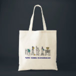 New York Hanukkah NYC Chanukah Holiday Canvas tas<br><div class="desc">Met een originele pen-en-inkt illustratie van de verschillende landmerken van New York City die "gekleed" zijn voor het vakantieseizoen. Ideaal voor Hanukkah!</div>