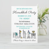 New York Hanukkah NYC Landmarks Jewish Holiday Kaart (Staand voorkant)