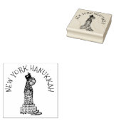 New York Hanukkah NYC Skyscraper Chanukah Gelt Rubberstempel (Gestempeld)