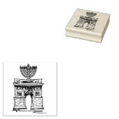 New York Hanukkah NYC Washington Square Menorah Rubberstempel (Gestempeld)