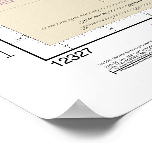 New York Harbor Nautische Grafiek 12327 Poster (Hoek)