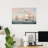 New York Harbour - Fitz Henry Lane Fine Art Poster (Thuiskantoor)