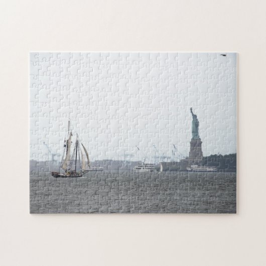 New York Harbour in Fog puzzle Legpuzzel (Horizontaal)