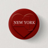 New York Heart Map Design Button (Voorkant)