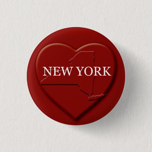 New York Heart Map Design Button (Voorkant)