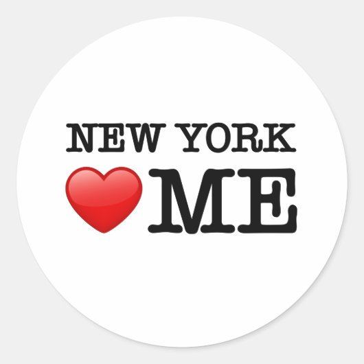 New York Heart ME Ronde Sticker (Voorkant)