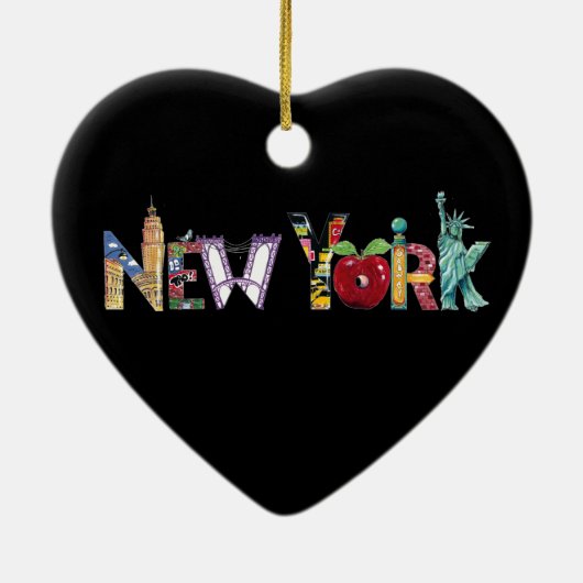 New York Heart Ornament (Achterkant)