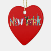 New York Heart Ornament (Links)