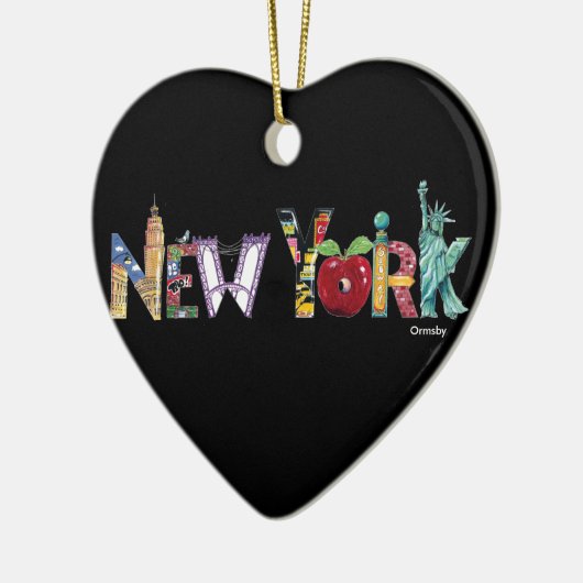 New York Heart Ornament (Links)