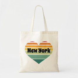 New York Heart Retro Style Canvas tas