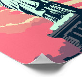 New York heeft een standbeeld of liberty u.s.a. Poster (Hoek)