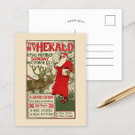 New York Herald Christmas Edition Briefkaart<br><div class="desc">The New York Herald; XMAS-nummer (1896) | Deze The New York Herald-illustratie uit december 1896, ontworpen door Louis Rhead, heeft een charmante vintage kerstscène met de kerstman en zijn rendieren. Het kunstwerk legt de magie van het vakantieseizoen vast met een levendig, feestelijk ontwerp. Rhead's gedetailleerde versiering, rijke kleurenpalet en klassieke...</div>