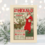 New York Herald Christmas Edition Feestdagen Kaart<br><div class="desc">The New York Herald; XMAS-nummer (1896) | Deze The New York Herald-illustratie uit december 1896, ontworpen door Louis Rhead, heeft een charmante vintage kerstscène met de kerstman en zijn rendieren. Het kunstwerk legt de magie van het vakantieseizoen vast met een levendig, feestelijk ontwerp. Rhead's gedetailleerde versiering, rijke kleurenpalet en klassieke...</div>
