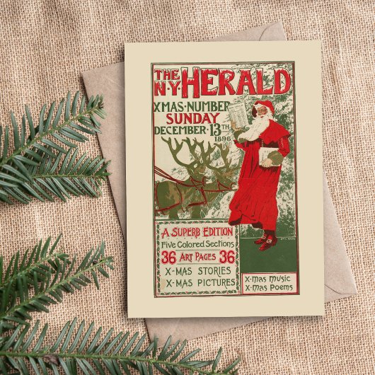 New York Herald Christmas Edition Feestdagenkaart