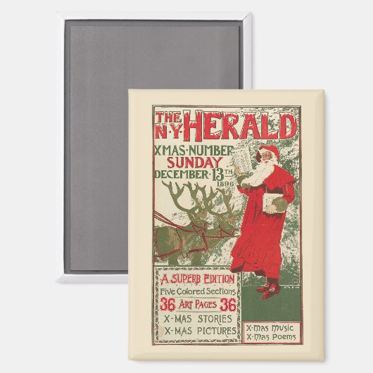  New York Herald Christmas Edition Magneet (Voorkant / Achterkant)