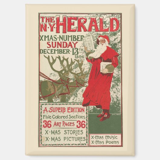  New York Herald Christmas Edition Magneet (Voorkant)