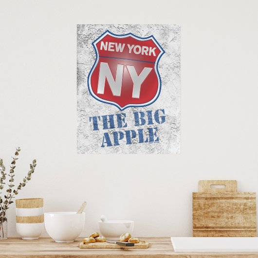 New York het Big Apple Shield Poster (Keuken)