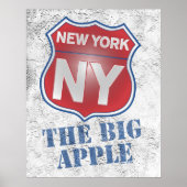 New York het Big Apple Shield Poster (Voorkant)