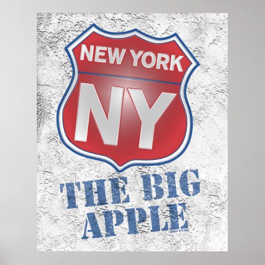 New York het Big Apple Shield Poster (Voorkant)