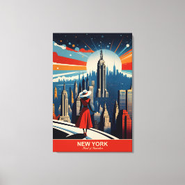 New York: het hart van innovatie Canvas Afdruk
