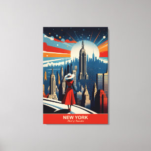 New York: het hart van innovatie Canvas Afdruk
