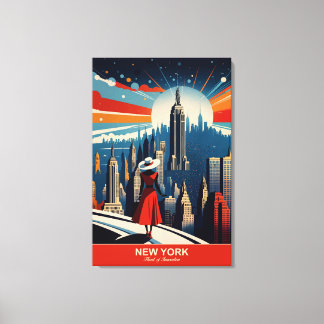 New York: het hart van innovatie Canvas Afdruk