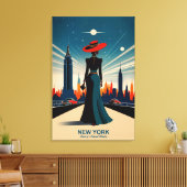 New York: het land van de natuurwonderen Canvas Afdruk (Insitu (Woonkamer))