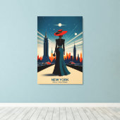 New York: het land van de natuurwonderen Canvas Afdruk (Insitu (Houten vloer))