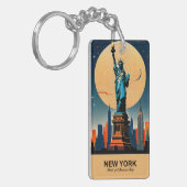 New York: het verhaal van het hart van Amerika Sleutelhanger (Voorkant Links)