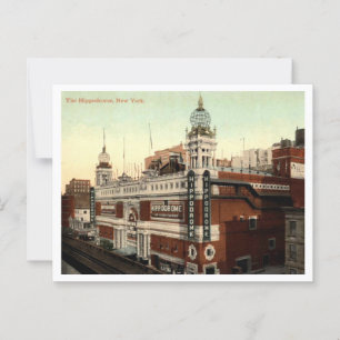 New York, Hippodrome, Vintage van de jaren 1910 Briefkaart