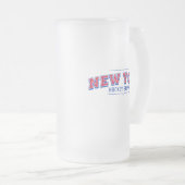 New York Hockey Empire 16 oz Frosted Glass Mok (Voorkant rechts)