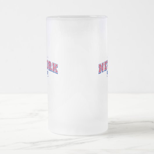 New York Hockey Empire 16 oz Frosted Glass Mok (Center)