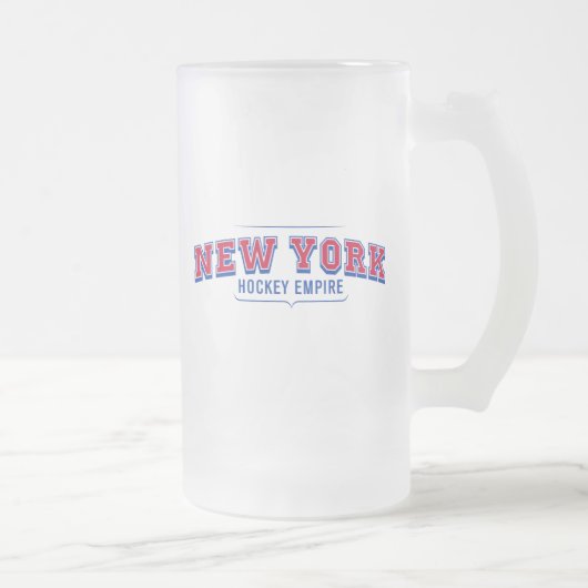 New York Hockey Empire 16 oz Frosted Glass Mok (Rechts)