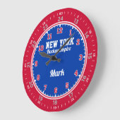 New York Hockey Empire 24-uurs wandklok (Hoek)