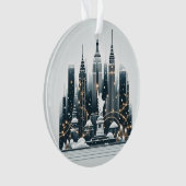 New York Holiday Elegance - Customizable Christmas Ornament (voorkant)