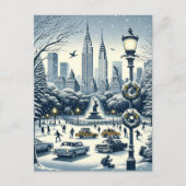 New York Holiday Elegance -  Kerstmis Briefkaart (Voorkant)