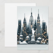 New York Holiday Elegance -  Kerstmis Feestdagenkaart (Voorkant / Achterkant)
