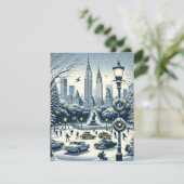 New York Holiday Elegance -  Kerstmis Kaart (Staand voorkant)
