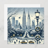 New York Holiday Elegance -  Kerstmis Kaart (Voorkant / Achterkant)