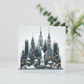 New York Holiday Elegance -  Kerstmis Kaart (Staand voorkant)