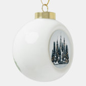 New York Holiday Elegance -  Kerstmis Keramische Bal Ornament (Links)