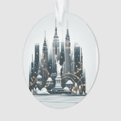 New York Holiday Elegance -  Kerstmis Ornament (voorkant)