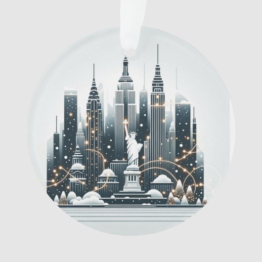 New York Holiday Elegance -  Kerstmis Ornament (voorkant)