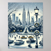 New York Holiday Elegance -  Kerstmis Poster (Voorkant)