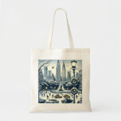 New York Holiday Elegance -  Kerstmis Tote Bag (Voorkant)