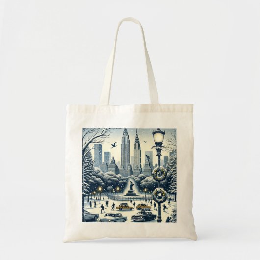 New York Holiday Elegance -  Kerstmis Tote Bag (Voorkant)