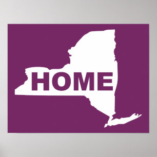 New York Home Poster Sign.