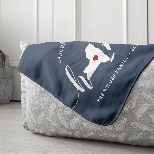 New York Home State Persoonlijk Sherpa Deken